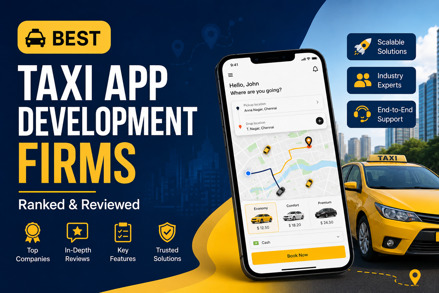 Best Taxi App Development Firms: Ranked & Reviewed